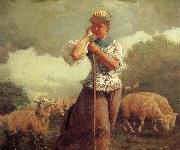 Winslow Homer Shepherdess oil on canvas